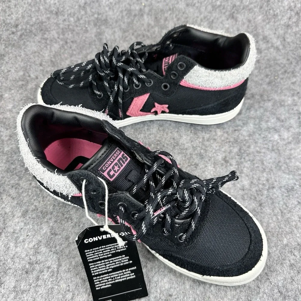 Converse CONS AS-1 Pro Black Pink Cordura Suede Skate Shoes A10586C Mens 4.5 NEW